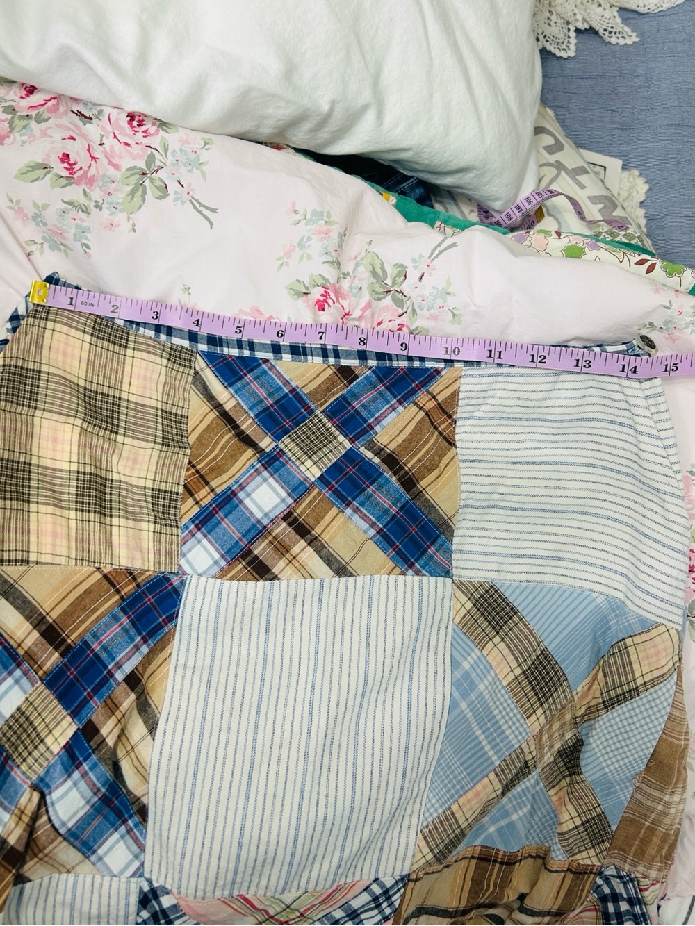 Vintage! Ralph Lauren Blue Label cotton patchwork flounce hem pockets! Size 6-8 - Picture 11 of 12